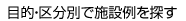 �ړI�E�敪�ʂŎ{�ݗ��T��